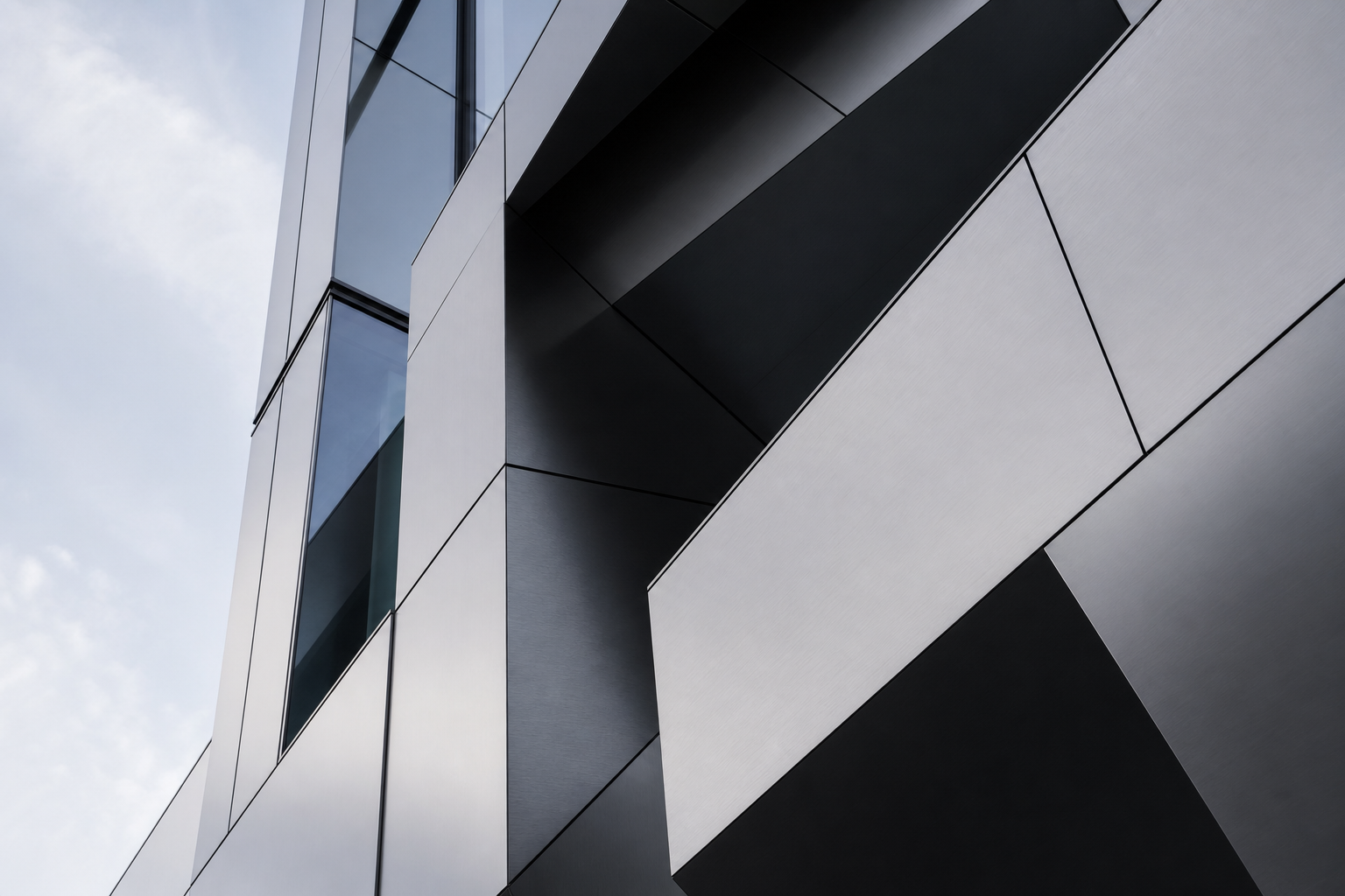 Architectural detail in glass and steel